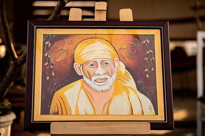 Sai Baba Painting – Handcrafted Spiritual Wall Decor