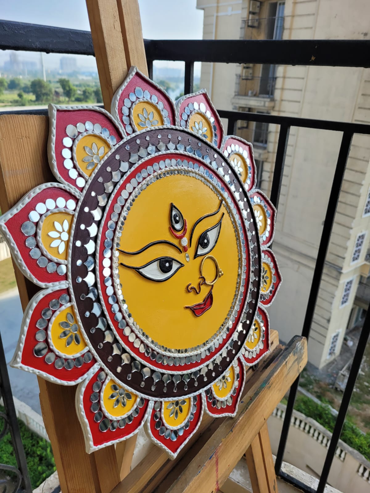 Maa Durga Lippan Art