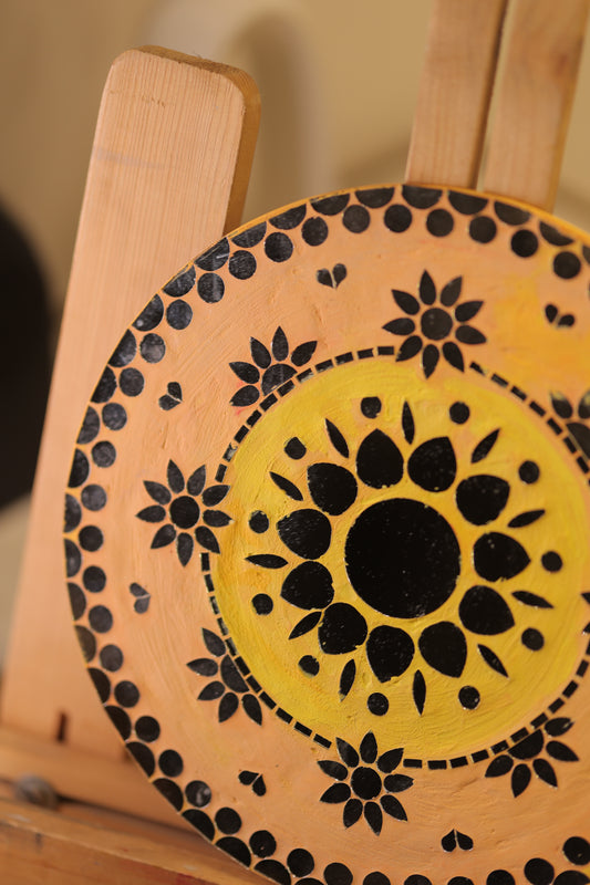 Mirror Mosaic Handcrafted Wall Decor (Orange)