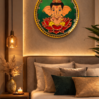 Lippan Art – Ganesha Handcrafted Wall Decor (Green)