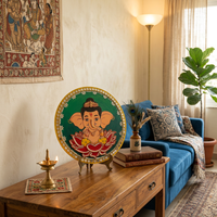 Lippan Art – Ganesha Handcrafted Wall Decor (Green)