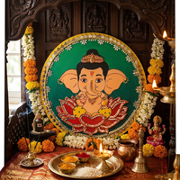 Lippan Art – Ganesha Handcrafted Wall Decor (Green)