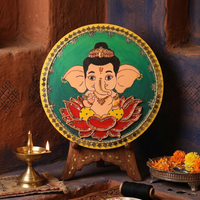 Lippan Art – Ganesha Handcrafted Wall Decor (Green)