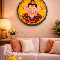 Lippan Art – Ganesha Handcrafted Wall Decor (Yellow)