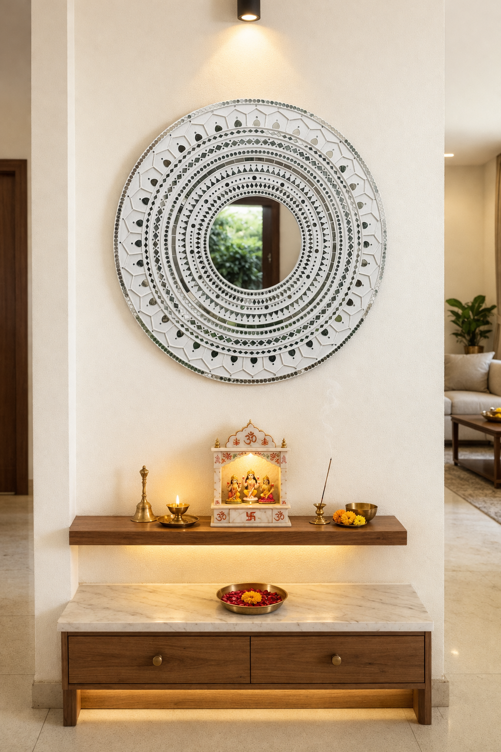 Grand Celebration Lippan Art - White