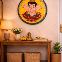 Lippan Art – Ganesha Handcrafted Wall Decor (Yellow)