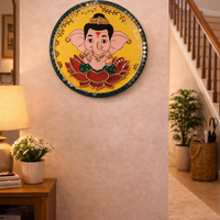 Lippan Art – Ganesha Handcrafted Wall Decor (Yellow)