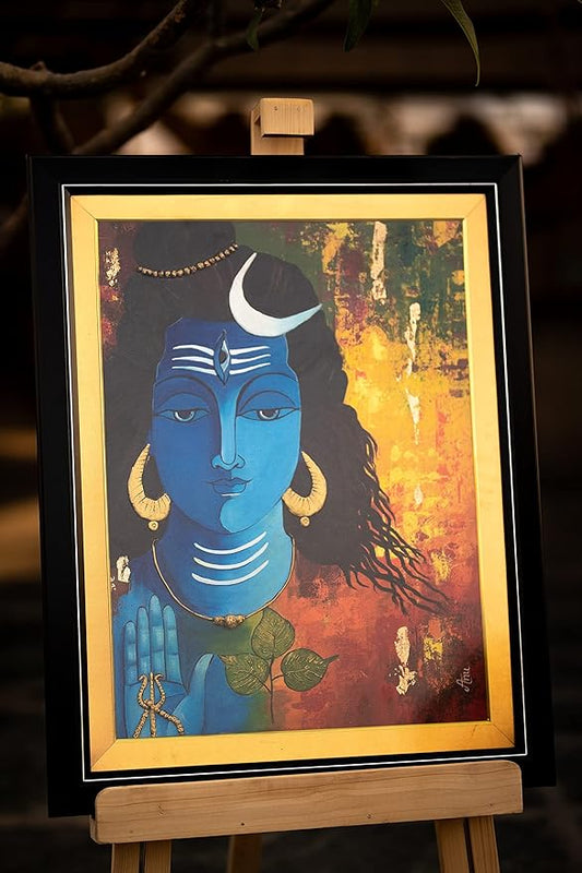 Bholenath – Handcrafted Lord Shiva Acrylic Painting