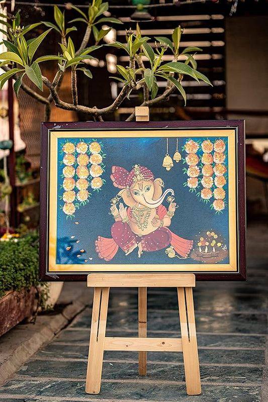 Ganesha Painting – Handcrafted Spiritual Art for Home Decor