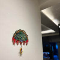 Lippan Keychain Holder – Handcrafted Wall Decor (Peacock Pattern)