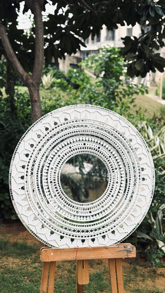 Grand Celebration Lippan Art - White