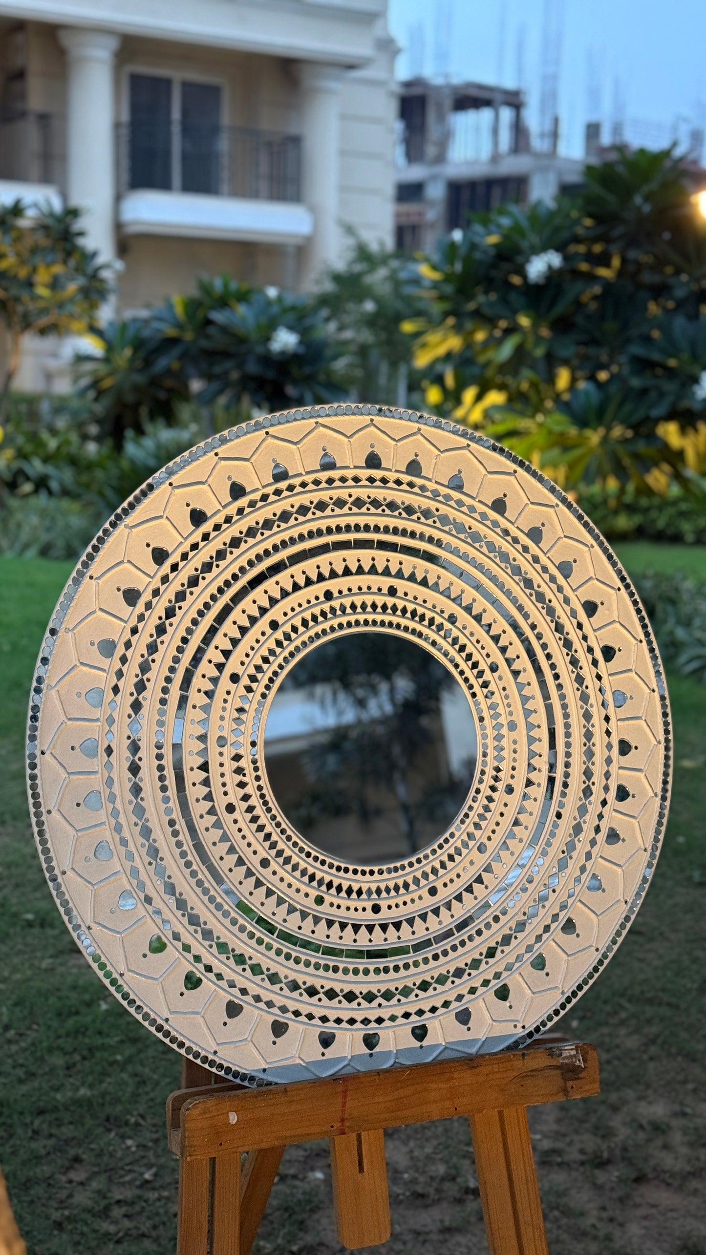 Grand Celebration Lippan Art - White