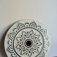 Ivory Bloom Mandala Lippan Wall Art