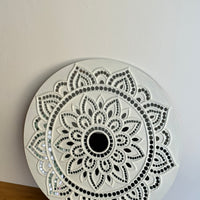 Ivory Bloom Mandala Lippan Wall Art
