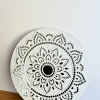 Ivory Bloom Mandala Lippan Wall Art