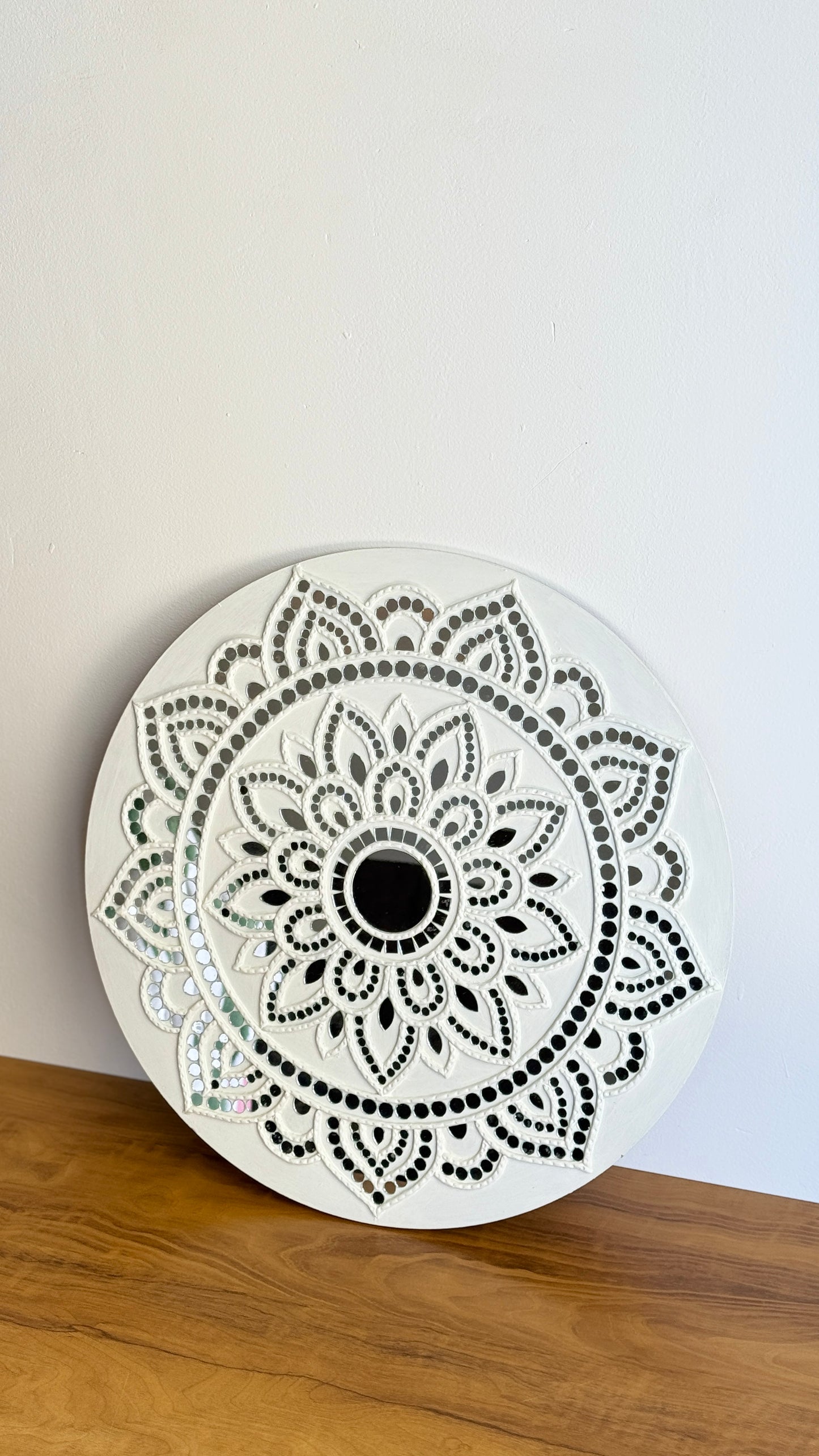 Ivory Bloom Mandala Lippan Wall Art