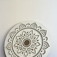 Ivory Bloom Mandala Lippan Wall Art