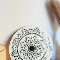 Ivory Bloom Mandala Lippan Wall Art