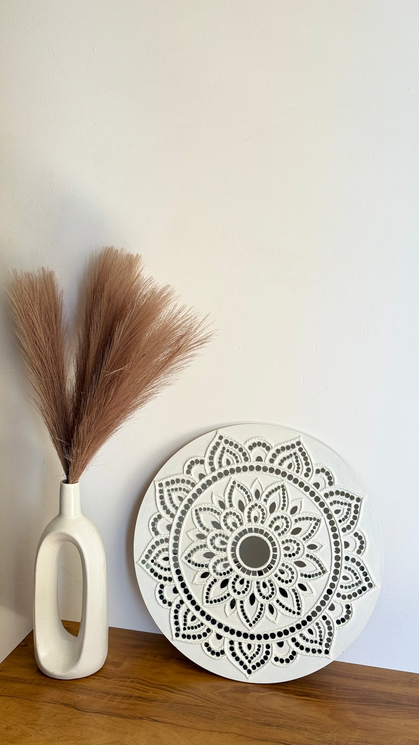 Ivory Bloom Mandala Lippan Wall Art