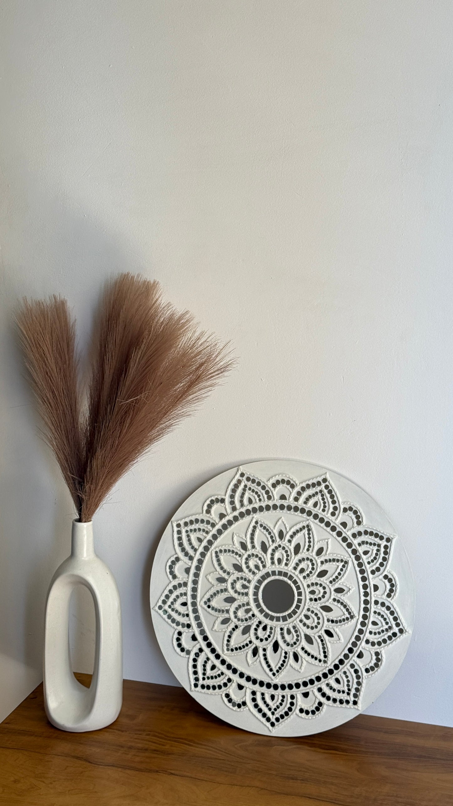 Ivory Bloom Mandala Lippan Wall Art