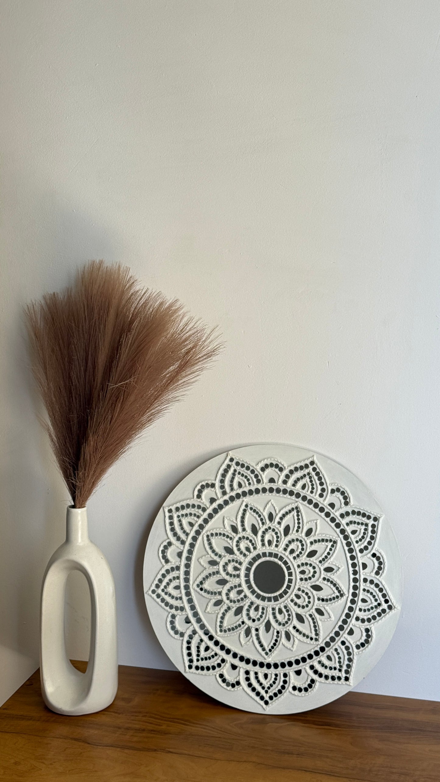 Ivory Bloom Mandala Lippan Wall Art