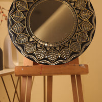 Lippan Art with Large Center Mirror – 24-Inch Handcrafted Wall Decor