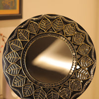 Lippan Art with Large Center Mirror – 24-Inch Handcrafted Wall Decor