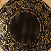 Lippan Art with Large Center Mirror – 24-Inch Handcrafted Wall Decor