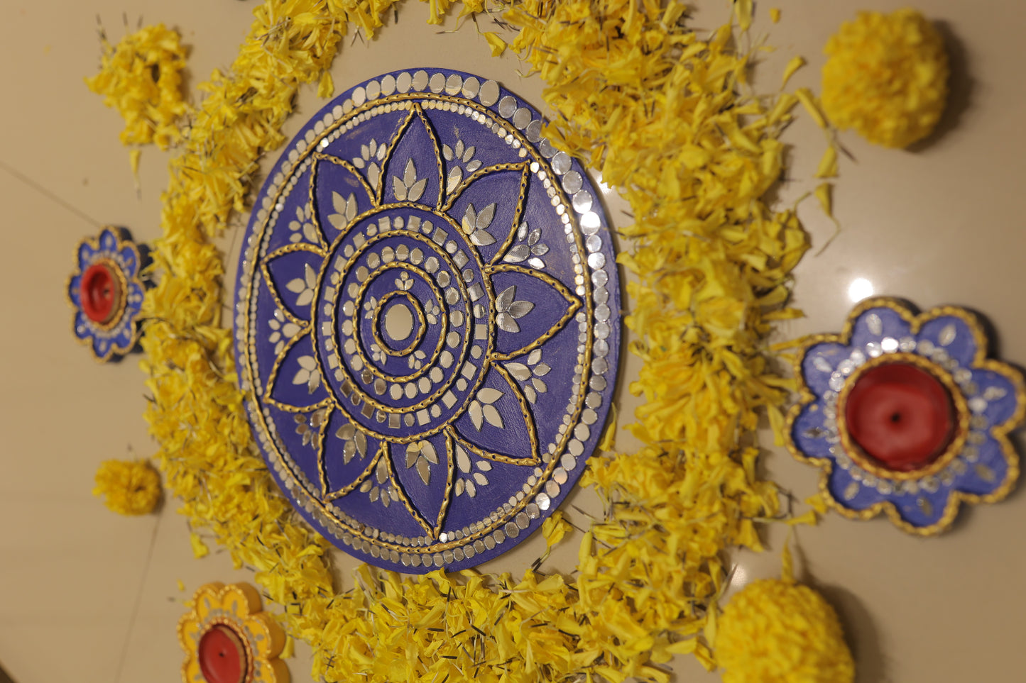 Lippan 1-Minute Rangoli – Handcrafted Festive Decor